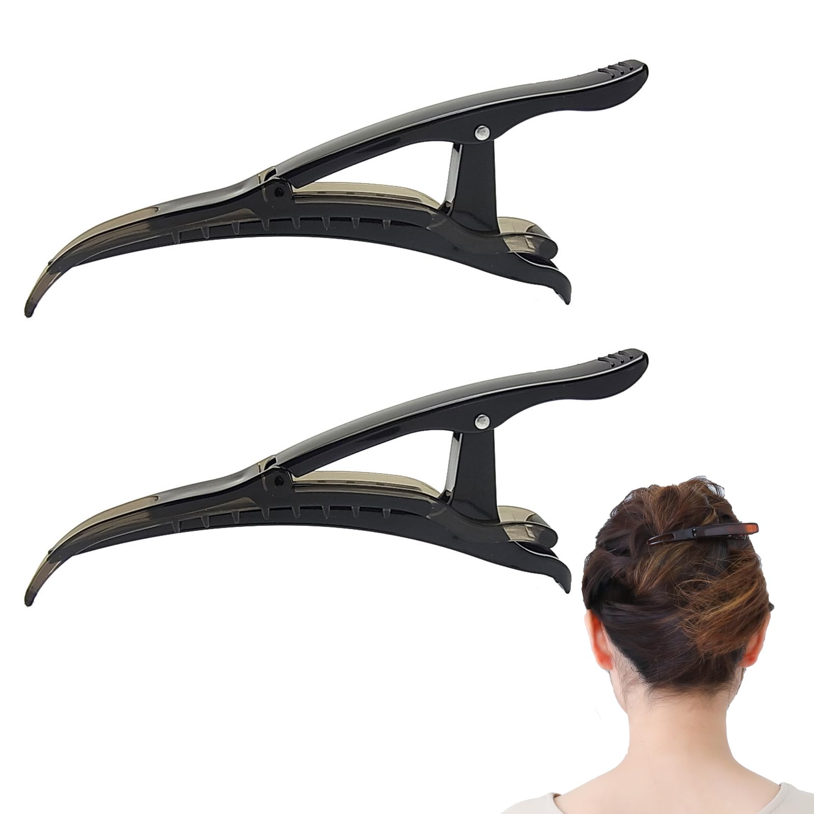 Amazon.co.jp: しっかりロック ヘアクリップ 特許登録 11.5cm L